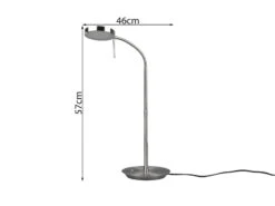 Trio Leuchten LED Schreibtischleuchte MONZA Dimmbar Mit Flexarm, Höhe 57cm, Silber 14 Trio Leuchten LED Schreibtischleuchte MONZA Dimmbar Mit Flexarm, Höhe 57cm, Silber -Lamp Geschaft led schreibtischleuchte monza dimmbar mit flexarm 1 14