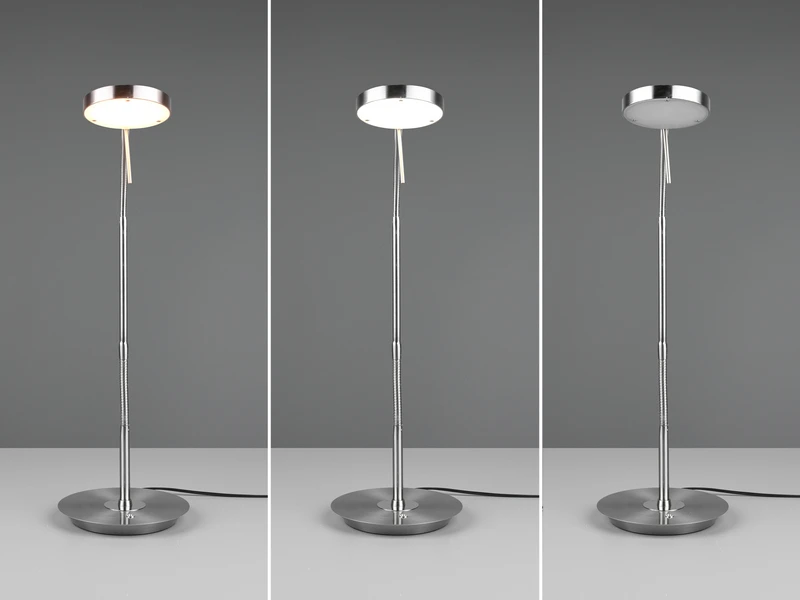 Trio Leuchten LED Schreibtischleuchte MONZA Dimmbar Mit Flexarm, Höhe 57cm, Silber 5 Trio Leuchten LED Schreibtischleuchte MONZA Dimmbar Mit Flexarm, Höhe 57cm, Silber – Bild 5