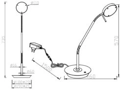 Trio Leuchten LED Schreibtischleuchte MONZA Dimmbar Mit Flexarm, Höhe 57cm, Silber 19 Trio Leuchten LED Schreibtischleuchte MONZA Dimmbar Mit Flexarm, Höhe 57cm, Silber -Lamp Geschaft led schreibtischleuchte monza dimmbar mit flexarm 1 19