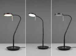 Trio Leuchten LED Schreibtischleuchte MONZA Dimmbar Mit Flexarm, Höhe 57cm, Schwarz -Lamp Geschaft led schreibtischleuchte monza dimmbar mit flexarm 1 4