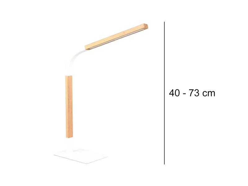 Trio Leuchten LED Schreibtischleuchte NORRIS Weiß Mit Holz, Höhe 42cm 4 Trio Leuchten LED Schreibtischleuchte NORRIS Weiß Mit Holz, Höhe 42cm – Bild 4