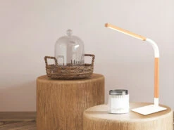 Trio Leuchten LED Schreibtischleuchte NORRIS Weiß Mit Holz, Höhe 42cm 12 Trio Leuchten LED Schreibtischleuchte NORRIS Weiß Mit Holz, Höhe 42cm -Lamp Geschaft led schreibtischleuchte norris weiss mit holz hoeh 4