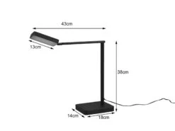 Trio Leuchten LED Schreibtischleuchte PAVIA Schwarz 38cm, Dimmbar & Lichtfarbe Einstellbar -Lamp Geschaft led schreibtischleuchte pavia schwarz 38cm dimmbar 4