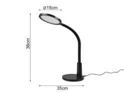 Reality Leuchten LED Schreibtischleuchte SALLY Flexibel TOUCH Dimmer Schwarz 36cm 11 Reality Leuchten LED Schreibtischleuchte SALLY Flexibel TOUCH Dimmer Schwarz 36cm -Lamp Geschaft led schreibtischleuchte sally flexibel touch dimme 12