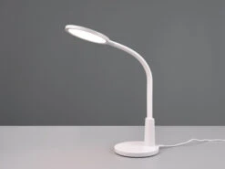 Reality Leuchten LED Schreibtischleuchte SALLY Flexibel TOUCH Dimmer Weiß 36cm -Lamp Geschaft led schreibtischleuchte sally flexibel touch dimme 3