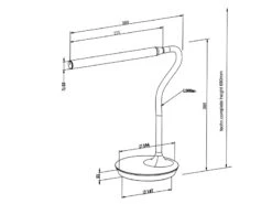 Reality Leuchten LED Schreibtischleuchte TORO Schwarz, Dimmbar & Lichtfarbe Einstellbar, 38cm -Lamp Geschaft led schreibtischleuchte toro schwarz dimmbar licht 8