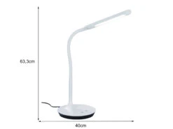 MeineWunschleuchte LED Schreibtischleuchten 2er SET Weiß, Dimmbar, Flexgelenk, 41cm Hoch -Lamp Geschaft led schreibtischleuchten 2er set weiss dimmbar fle 2