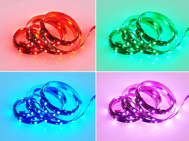 Reality Leuchten LED Streifen GRIP Mit Fernbedienung, RGB Farbwechsel & Dimmer - 3 Meter 1 Reality Leuchten LED Streifen GRIP Mit Fernbedienung, RGB Farbwechsel & Dimmer - 3 Meter
