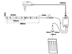 MeineWunschleuchte LED Stripe 2er Set Mit Fernbedienung, RGB Farbwechsel & Dimmer - 5 Meter -Lamp Geschaft led stripe 2er set mit fernbedienung rgb farbwechs 3