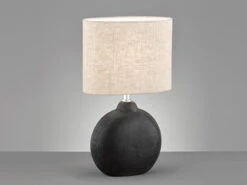 MeineWunschleuchte LED Tischlampe Mit Keramikfuß Schwarz & Lampenschirm Leinen Beige, Höhe 39cm 8 MeineWunschleuchte LED Tischlampe Mit Keramikfuß Schwarz & Lampenschirm Leinen Beige, Höhe 39cm -Lamp Geschaft led tischlampe mit keramikfuss schwarz lampenschir 2