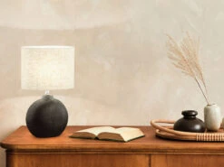 MeineWunschleuchte LED Tischlampe Mit Keramikfuß Schwarz & Lampenschirm Leinen Beige, Höhe 39cm 11 MeineWunschleuchte LED Tischlampe Mit Keramikfuß Schwarz & Lampenschirm Leinen Beige, Höhe 39cm -Lamp Geschaft led tischlampe mit keramikfuss schwarz lampenschir 5