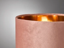 MeineWunschleuchte LED Tischlampe Mit Lampenschirm Samt Rosa - Innen Gold Ø 24cm -Lamp Geschaft led tischlampe mit lampenschirm samt rosa innen go 4