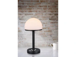 Trio Leuchten LED Tischleuchte 2er Set Schwarz Mit Glas Lampenschirm Dimmbar -Lamp Geschaft led tischleuchte 2er set schwarz mit glas lampensc 5