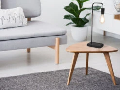 MeineWunschleuchte LED Tischleuchte 51cm, Induktive Ladestation & ON-OFF Touch, Schwarz -Lamp Geschaft led tischleuchte 51cm induktive ladestation on off 2