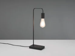 MeineWunschleuchte LED Tischleuchte 51cm, Induktive Ladestation & ON-OFF Touch, Schwarz