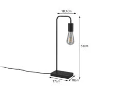 MeineWunschleuchte LED Tischleuchte 51cm, Induktive Ladestation & ON-OFF Touch, Schwarz -Lamp Geschaft led tischleuchte 51cm induktive ladestation on off 3
