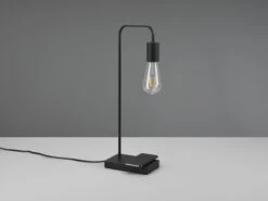 MeineWunschleuchte LED Tischleuchte 51cm, Induktive Ladestation & ON-OFF Touch, Schwarz -Lamp Geschaft led tischleuchte 51cm induktive ladestation on off 4