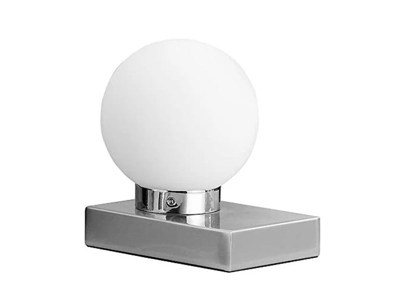 MeineWunschleuchte LED Tischleuchte Glaskugel Weiß Sockel Silber - Touch Dimmbar, Ø 12cm 2 MeineWunschleuchte LED Tischleuchte Glaskugel Weiß Sockel Silber - Touch Dimmbar, Ø 12cm – Bild 2