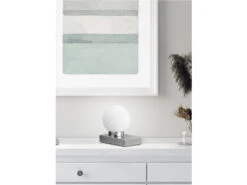 MeineWunschleuchte LED Tischleuchte Glaskugel Weiß Sockel Silber - Touch Dimmbar, Ø 12cm 11 MeineWunschleuchte LED Tischleuchte Glaskugel Weiß Sockel Silber - Touch Dimmbar, Ø 12cm -Lamp Geschaft led tischleuchte glaskugel weiss sockel silber tou 5