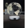Reality Leuchten LED Tischleuchte GLOBE 3D Optik Chrom Lichtfarbe Einstellbar, Höhe 20cm