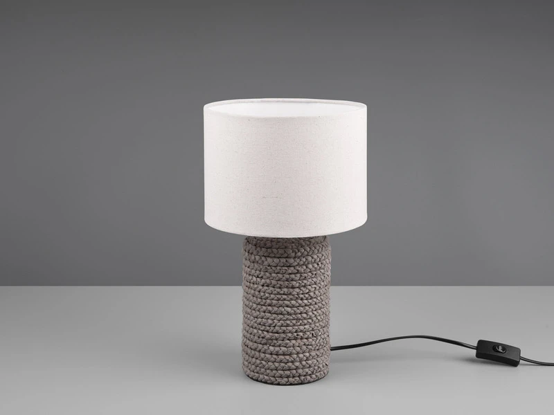 MeineWunschleuchte LED Tischleuchte Keramik Mit Stoffschirm In Beige Ø22cm Höhe 38cm 5 MeineWunschleuchte LED Tischleuchte Keramik Mit Stoffschirm In Beige Ø22cm Höhe 38cm – Bild 5