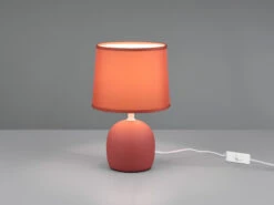 MeineWunschleuchte LED Tischleuchte Keramikfuß & Stoffschirm Orange, Ø16cm Höhe 26cm 10 MeineWunschleuchte LED Tischleuchte Keramikfuß & Stoffschirm Orange, Ø16cm Höhe 26cm -Lamp Geschaft led tischleuchte keramikfuss stoffschirm orange 16 2