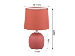 MeineWunschleuchte LED Tischleuchte Keramikfuß & Stoffschirm Orange, Ø16cm Höhe 26cm 14 MeineWunschleuchte LED Tischleuchte Keramikfuß & Stoffschirm Orange, Ø16cm Höhe 26cm -Lamp Geschaft led tischleuchte keramikfuss stoffschirm orange 16 6