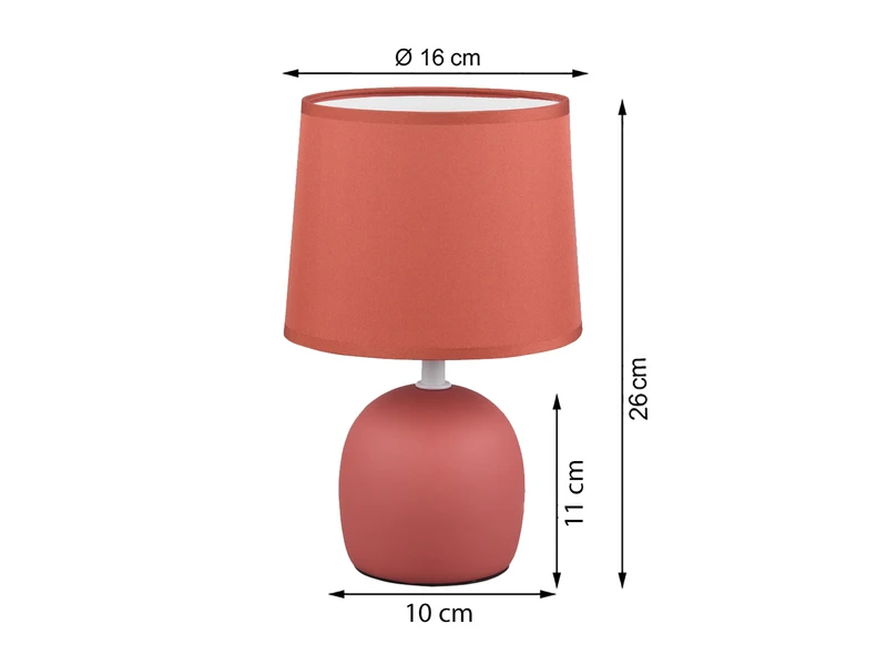 MeineWunschleuchte LED Tischleuchte Keramikfuß & Stoffschirm Orange, Ø16cm Höhe 26cm 7 MeineWunschleuchte LED Tischleuchte Keramikfuß & Stoffschirm Orange, Ø16cm Höhe 26cm – Bild 7