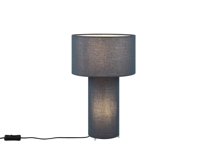 MeineWunschleuchte LED Tischleuchte Korpus Und Lampenschirm Stoff Blau, Höhe 40cm 2 MeineWunschleuchte LED Tischleuchte Korpus Und Lampenschirm Stoff Blau, Höhe 40cm – Bild 2