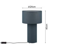 MeineWunschleuchte LED Tischleuchte Korpus Und Lampenschirm Stoff Blau, Höhe 40cm 9 MeineWunschleuchte LED Tischleuchte Korpus Und Lampenschirm Stoff Blau, Höhe 40cm -Lamp Geschaft led tischleuchte korpus und lampenschirm stoff bla 2