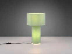 MeineWunschleuchte LED Tischleuchte Korpus Und Lampenschirm Stoff Pistaziengrün, Höhe 40cm -Lamp Geschaft led tischleuchte korpus und lampenschirm stoff pis 3
