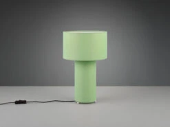 MeineWunschleuchte LED Tischleuchte Korpus Und Lampenschirm Stoff Pistaziengrün, Höhe 40cm -Lamp Geschaft led tischleuchte korpus und lampenschirm stoff pis 4