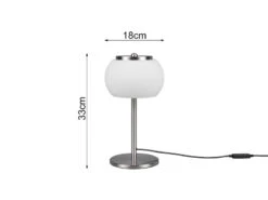 Trio Leuchten LED Tischleuchte MADISON Silber Mit Milchglas, Stufenweise Dimmbar, 33cm -Lamp Geschaft led tischleuchte madison silber mit milchglas stuf 2