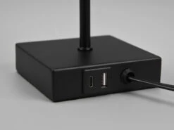 MeineWunschleuchte LED Tischleuchte Metall & Stoffschirm Schwarz USB-Ladestationen Höhe 35cm 12 MeineWunschleuchte LED Tischleuchte Metall & Stoffschirm Schwarz USB-Ladestationen Höhe 35cm -Lamp Geschaft led tischleuchte metall stoffschirm schwarz usb la 5