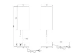 MeineWunschleuchte LED Tischleuchte Metall & Stoffschirm Schwarz USB-Ladestationen Höhe 35cm 13 MeineWunschleuchte LED Tischleuchte Metall & Stoffschirm Schwarz USB-Ladestationen Höhe 35cm -Lamp Geschaft led tischleuchte metall stoffschirm schwarz usb la 6