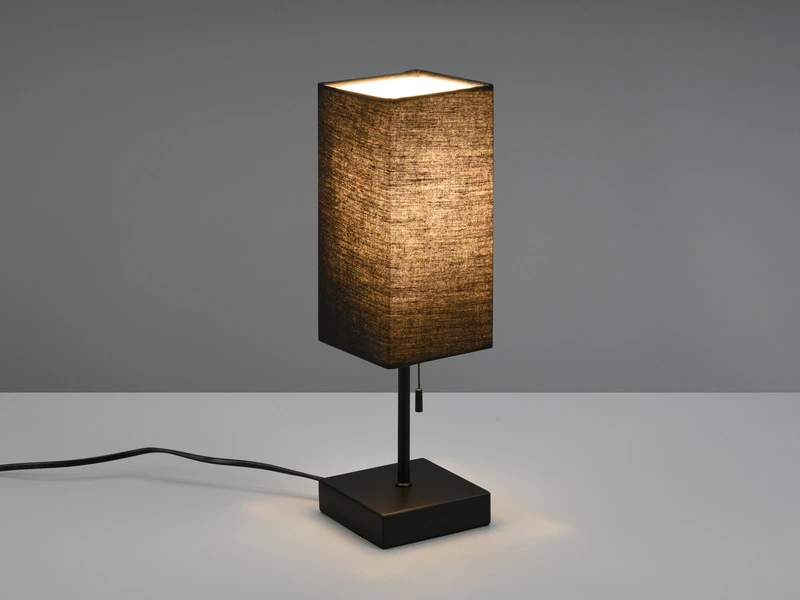 MeineWunschleuchte LED Tischleuchte Metall & Stoffschirm Schwarz USB-Ladestationen Höhe 35cm 1 MeineWunschleuchte LED Tischleuchte Metall & Stoffschirm Schwarz USB-Ladestationen Höhe 35cm