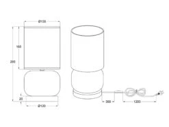 MeineWunschleuchte LED Tischleuchte Mit Glasfuß Grün Und Stoffschirm Schwarz, Höhe 28cm -Lamp Geschaft led tischleuchte mit glasfuss gruen und stoffschir 5