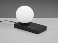 MeineWunschleuchte LED Tischleuchte Schwarz Induktive Ladestation & Touch Glasschirm Weiß 12cm 12 MeineWunschleuchte LED Tischleuchte Schwarz Induktive Ladestation & Touch Glasschirm Weiß 12cm -Lamp Geschaft led tischleuchte schwarz induktive ladestation tou 4