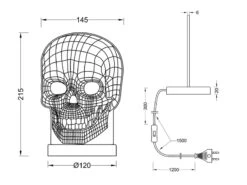 Reality Leuchten LED Tischleuchte SKULL 3D Totenkopf Lichtfarbe Einstellbar Höhe 21cm -Lamp Geschaft led tischleuchte skull 3d totenkopf lichtfarbe ein 5