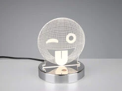 Reality Leuchten LED Tischleuchte SMILEY 3D Lasercut Mit Farbwechsler - 15cm Hoch -Lamp Geschaft led tischleuchte smiley 3d lasercut mit farbwechsl 2