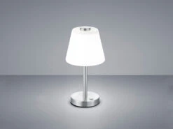 Trio Leuchten LED Touch Me Tischleuchte EMERALD Nickel Matt, Glaslampenschirm In Weiss H 29cm 10 Trio Leuchten LED Touch Me Tischleuchte EMERALD Nickel Matt, Glaslampenschirm In Weiss H 29cm -Lamp Geschaft led touch me tischleuchte emerald nickel matt glas 2