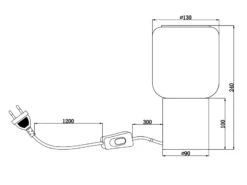 Reality Leuchten Mini Tischleuchte NICO Messing Glasschirm Rauchfarbig Ø 13cm Höhe 24cm -Lamp Geschaft mini tischleuchte nico messing glasschirm rauchfar 6