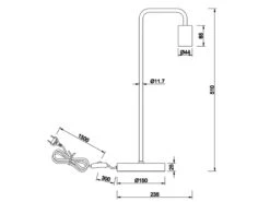 MeineWunschleuchte Minimalistische LED Tischleuchte, Metall Schwarz Matt, Höhe 51cm 11 MeineWunschleuchte Minimalistische LED Tischleuchte, Metall Schwarz Matt, Höhe 51cm -Lamp Geschaft minimalistische led tischleuchte metall schwarz ma 5