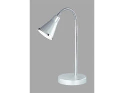 Reality Leuchten Moderne Flexible LED Schreibtischleuchte ARRAS 1 Flammig Kunststoff In Silber