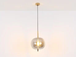 Globo Pendelleuchte BLACKY Mit Rauchglas 1-flammig, Metall Messing 18 Globo Pendelleuchte BLACKY Mit Rauchglas 1-flammig, Metall Messing -Lamp Geschaft pendelleuchte blacky mit rauchglas 1 flammig metal 7