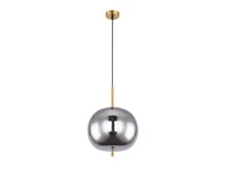Globo Pendelleuchte BLACKY Mit Rauchglas 1-flammig, Metall Messing 20 Globo Pendelleuchte BLACKY Mit Rauchglas 1-flammig, Metall Messing -Lamp Geschaft pendelleuchte blacky mit rauchglas 1 flammig metal 9