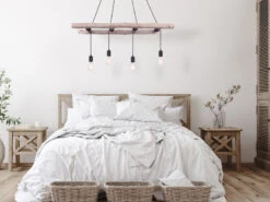 Globo Pendelleuchte IRMGARD 4-flammig Mit Leiter Holzbalken, Länge 115cm 14 Globo Pendelleuchte IRMGARD 4-flammig Mit Leiter Holzbalken, Länge 115cm -Lamp Geschaft pendelleuchte irmgard 4 flammig mit leiter holzbal 4