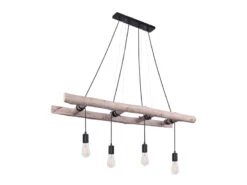 Globo Pendelleuchte IRMGARD 4-flammig Mit Leiter Holzbalken, Länge 115cm 17 Globo Pendelleuchte IRMGARD 4-flammig Mit Leiter Holzbalken, Länge 115cm -Lamp Geschaft pendelleuchte irmgard 4 flammig mit leiter holzbal 7