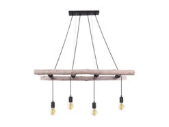 Globo Pendelleuchte IRMGARD 4-flammig Mit Leiter Holzbalken, Länge 115cm 18 Globo Pendelleuchte IRMGARD 4-flammig Mit Leiter Holzbalken, Länge 115cm -Lamp Geschaft pendelleuchte irmgard 4 flammig mit leiter holzbal 8