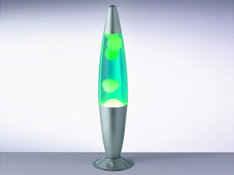 Reality Leuchten Raketen Lavalampe 90er Jahre Lichtsäule In Gelb,blau/Silber, Höhe 41cm Ø10cm 1 Reality Leuchten Raketen Lavalampe 90er Jahre Lichtsäule In Gelb,blau/Silber, Höhe 41cm Ø10cm